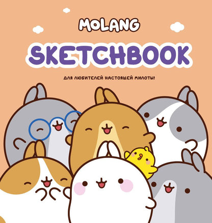 Обложка книги "Molang. Sketchbook, персиковый"
