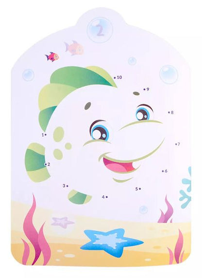 Фотография книги "Морские приключения. Нарисуй по точкам от 1 до 10"