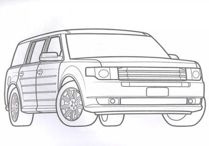 Фотография книги "Мощные автомобили. Раскраска"