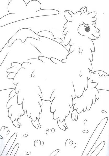 Фотография книги "МОЯ РАСКРАСКА А4 чёрная. В ЗООПАРКЕ"