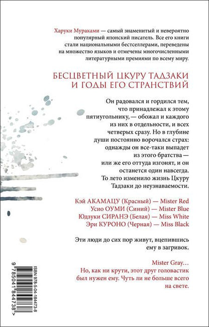 Фотография книги "Мураками: Бесцветный Цкуру Тадзаки и годы его странствий"