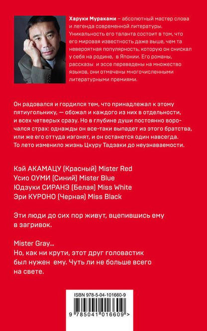 Фотография книги "Мураками: Бесцветный Цкуру Тадзаки и годы его странствий"