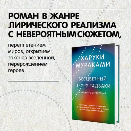 Фотография книги "Мураками: Бесцветный Цкуру Тадзаки и годы его странствий"
