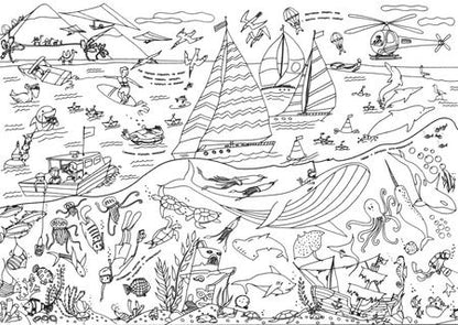 Фотография книги "На море. Раскраска-плакат"