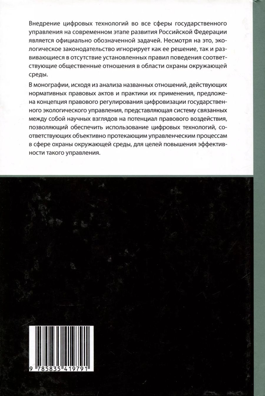 Обложка книги "Надежда Заславская: Цифровизация государственного экологического управления: правовые основы"