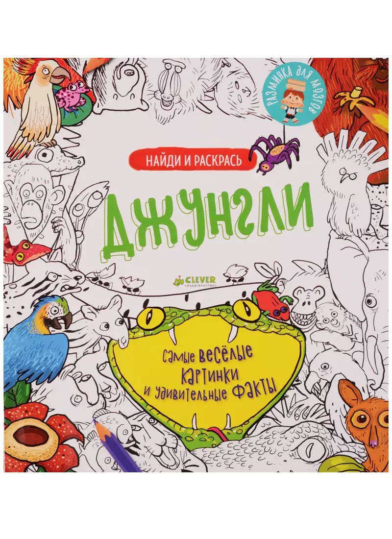 Обложка книги "Найди и раскрась. Джунгли"