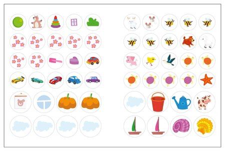 Фотография книги "Наклейки для малышей. Большой-маленький (56 наклеек)"