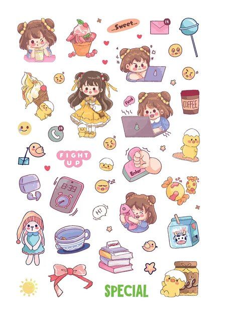 Фотография книги "Наклейки Kawaii Club (голубая обложка)"