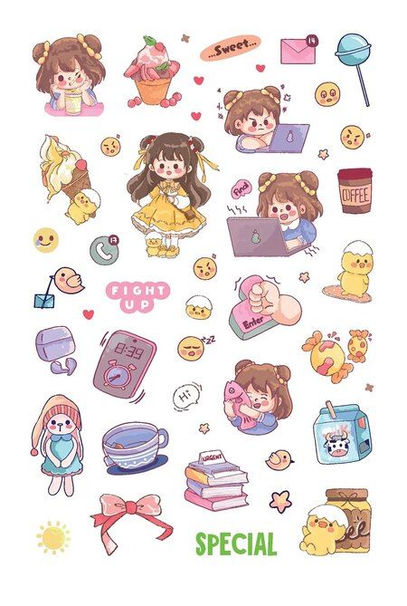 Фотография книги "Наклейки Kawaii Club (разноцветная обложка)"
