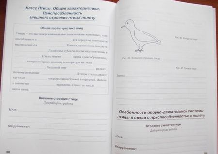 Фотография книги "Наталия Бодрова: Биология. 7 класс. Животные. Рабочая тетрадь. ФГОС"