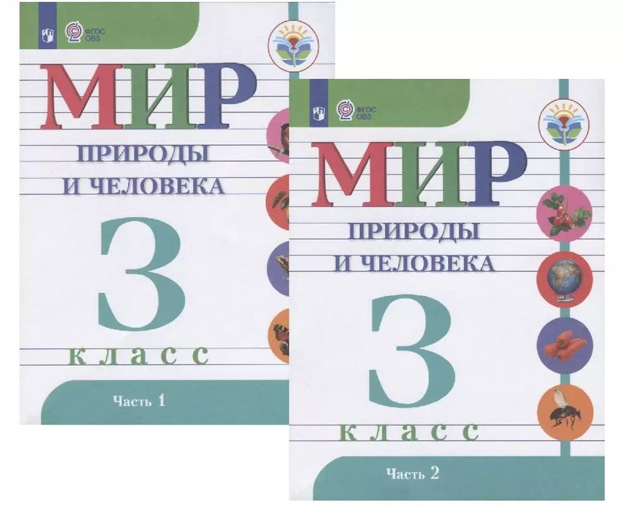 Обложка книги "Наталия Матвеева: Мир природы и человека. 3 класс. Учебник в двух частях (комплект). Для обучающихся с интеллектуальными нарушениями"
