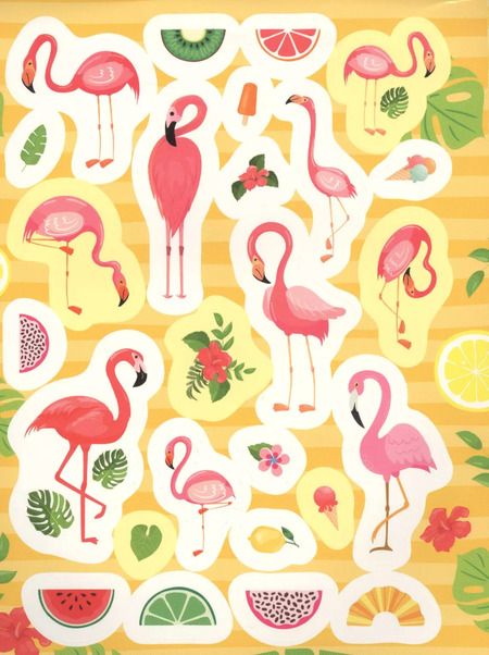 Фотография книги "Наталья Котятова: 100 наклеек. Фламинго"