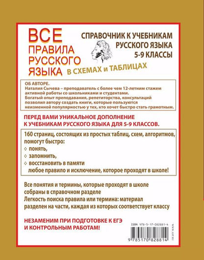 Фотография книги "Наталья Сычева: Все правила русского языка в схемах и таблицах. 5 - 9 классы"