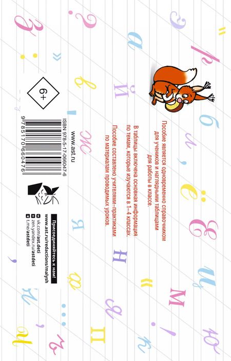 Фотография книги "Нефедова, Узорова: Таблицы по русскому языку для начальной школы"