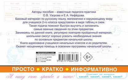 Фотография книги "Нефедова, Узорова: Все таблицы для 2 класса. Русский язык. Математика. Окружающий мир"
