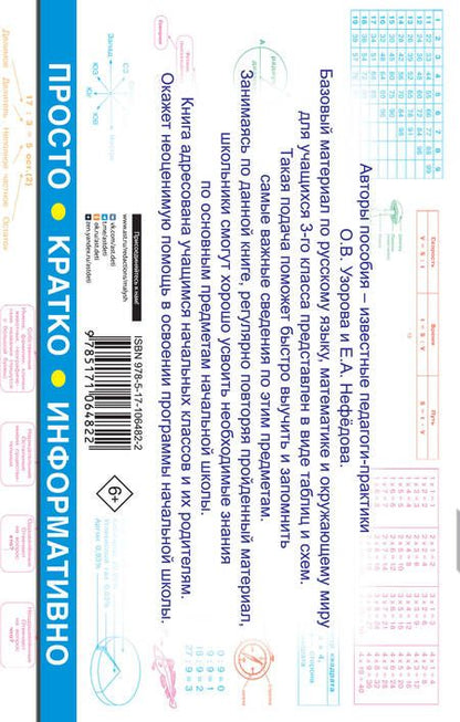 Фотография книги "Нефедова, Узорова: Все таблицы для 3 класса. Русский язык. Математика. Окружающий мир."