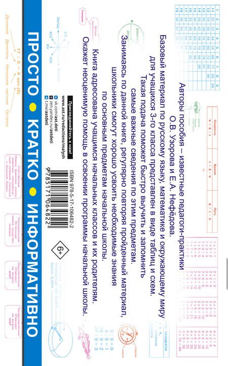 Фотография книги "Нефедова, Узорова: Все таблицы для 3 класса. Русский язык. Математика. Окружающий мир."