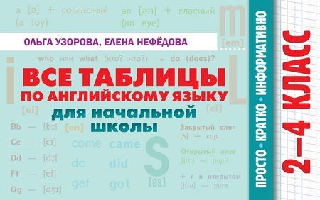 Фотография книги "Нефедова, Узорова: Все таблицы по английскому языку для начальной школы"
