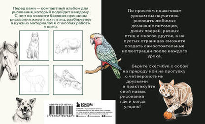 Фотография книги "Николаева: Скетчбук по рисованию животных. Простые пошаговые уроки по созданию любимых питомцев"