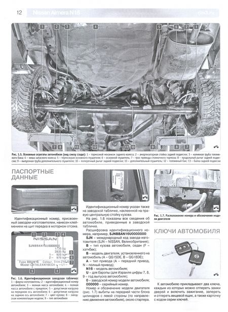 Фотография книги "NISSAN ALMERA N16. Руководство по эксплуатации, техническому обслуживанию и ремонту"