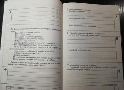 Фотография книги "Новожилова, Землянская: Экономика. Моя семья. 5 класс. Тетрадь творческих заданий для учащихся. ФГОС"