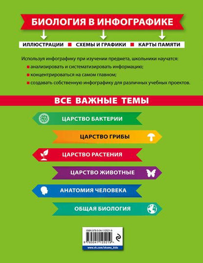 Фотография книги "Оксана Мазур: Биология в инфографике"