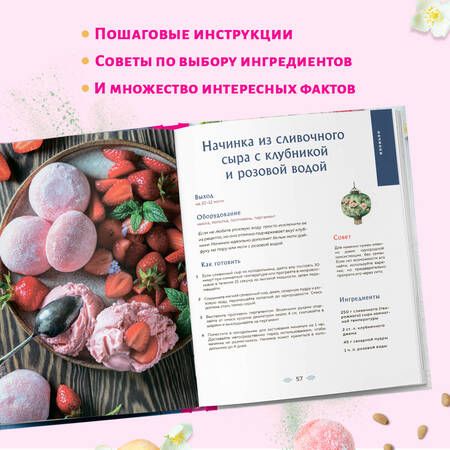 Фотография книги "Ольга Ивенская: Моти. Легендарный воздушный десерт из Японии. Более 50 базовых рецептов, начинок и дизайнов"