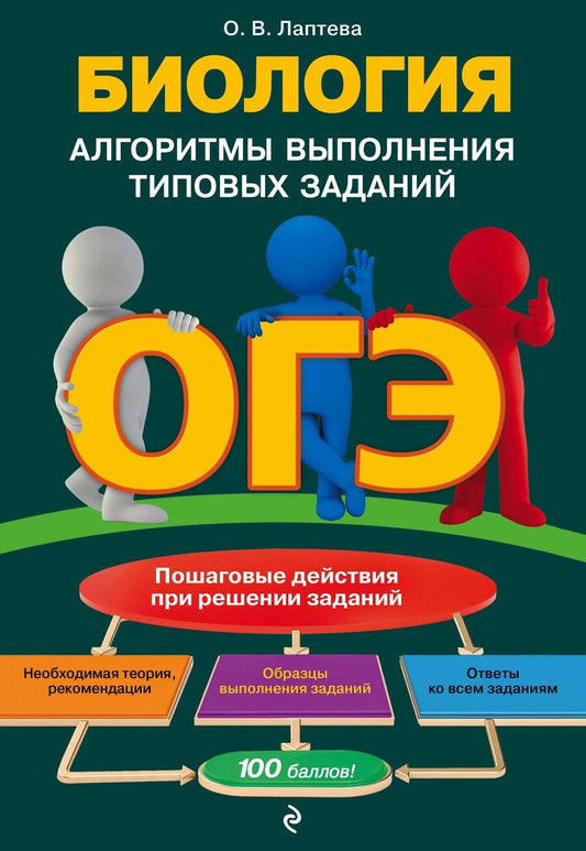 Обложка книги "Ольга Лаптева: ОГЭ. Биология. Алгоритмы выполнения типовых заданий"