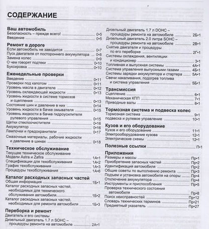 Фотография книги "Opel Astra & Zafira. Модели 1998-2005 гг. выпуска с турбодизельными двигателями 1,7 л и 2,0 л. Руководство по ремонту и техническому обслуживанию. Каталог расходных запасныъ частей. Полезные ссылки. С фотографиями"