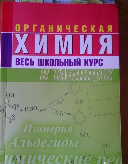 Фотография книги "Органическая химия. Весь школьный курс в таблицах"
