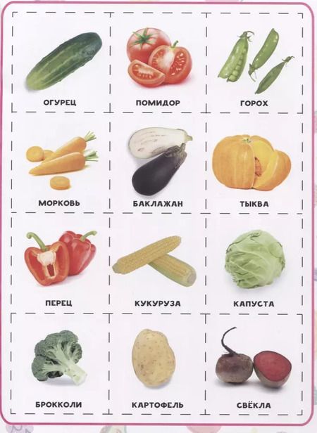 Фотография книги "Овощи, фрукты и ягоды. Разрезные элементы"