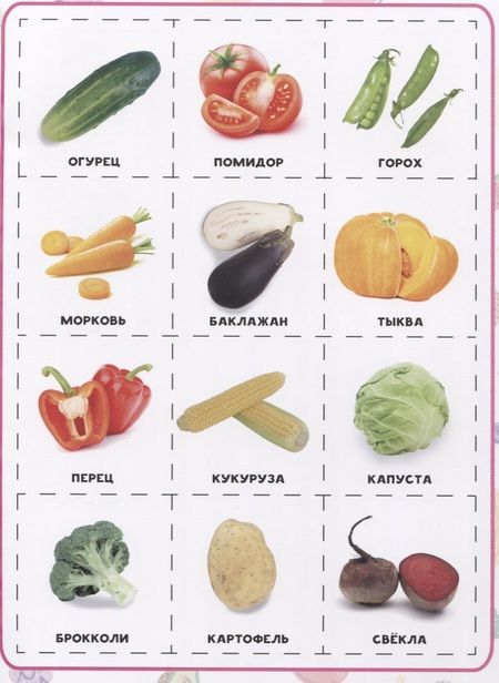 Фотография книги "Овощи, фрукты и ягоды. Разрезные элементы"