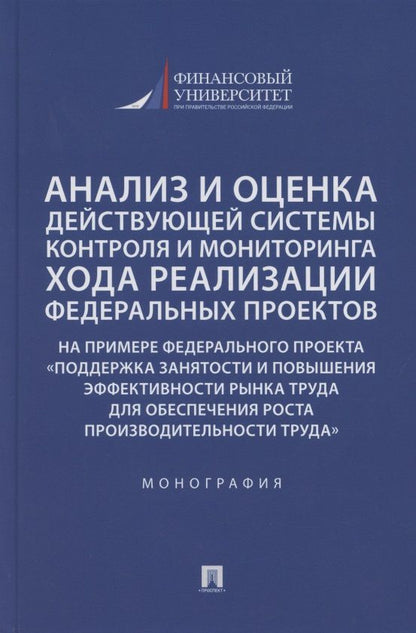 Обложка книги "Панина, Красюкова, Шубцова: Анализ и оценка действующей системы контроля и мониторинга хода реализации федеральных проектов"