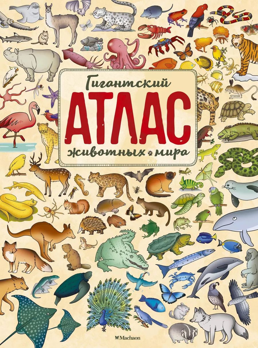 Обложка книги "Паола Гримальди: Гигантский атлас животных мира"
