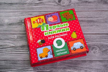 Фотография книги "Первые книжки для малыша. 9 книжек-кубиков!"