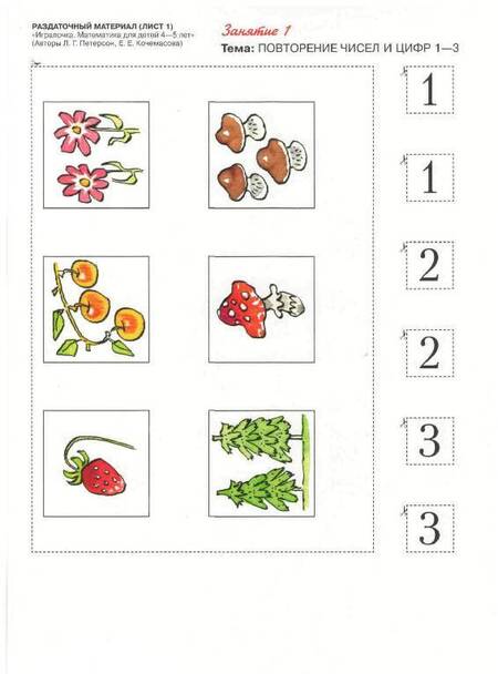 Фотография книги "Петерсон, Кочемасова: Игралочка. Математика для детей 4-5 лет. Раздаточный материал. ФГОС ДО"