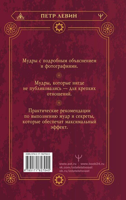 Фотография книги "Петр Левин: 56 сильных мудр! Тонкости и секреты работы с энергией тела. Исполнение желаний, отношения, успех"