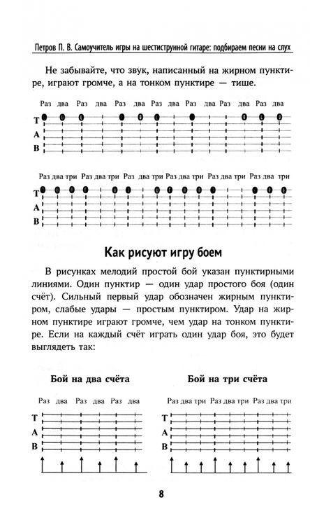 Фотография книги "Петров: Самоучитель игры на шестиструнной гитаре. Подбираем песни на слух"