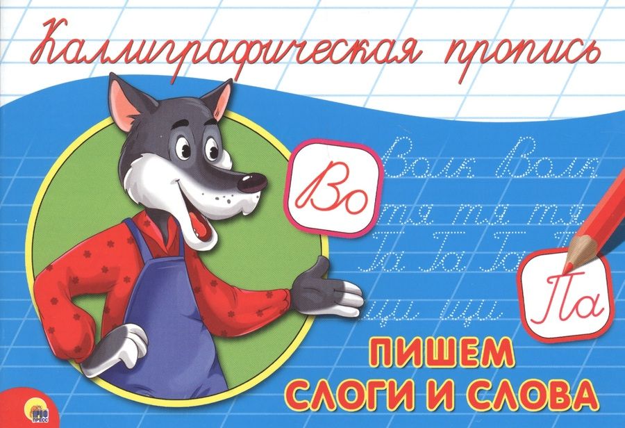 Обложка книги "Пишем слоги и слова"