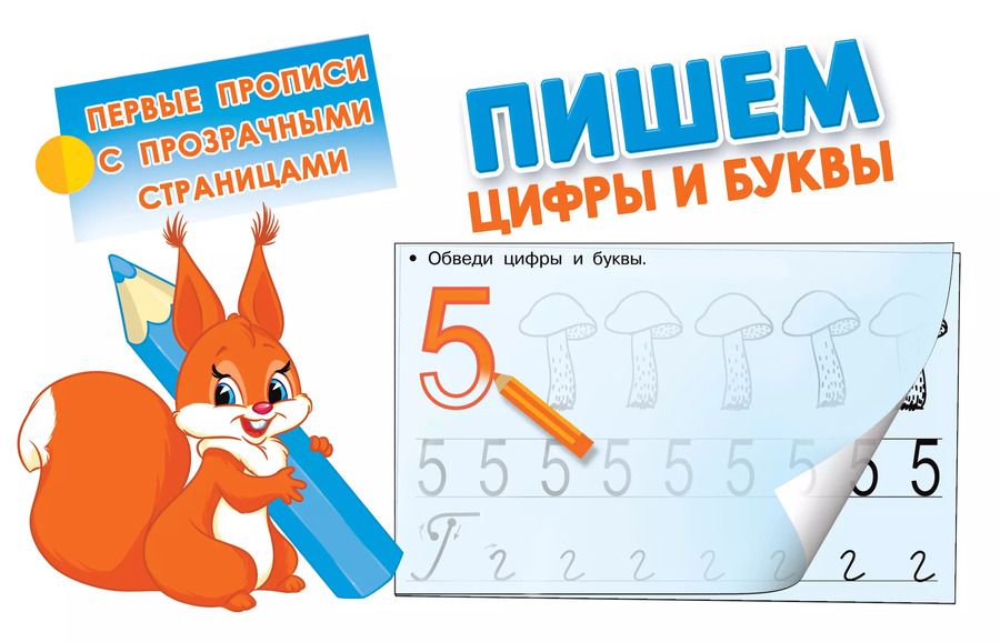 Обложка книги "Пишем цифры и буквы"