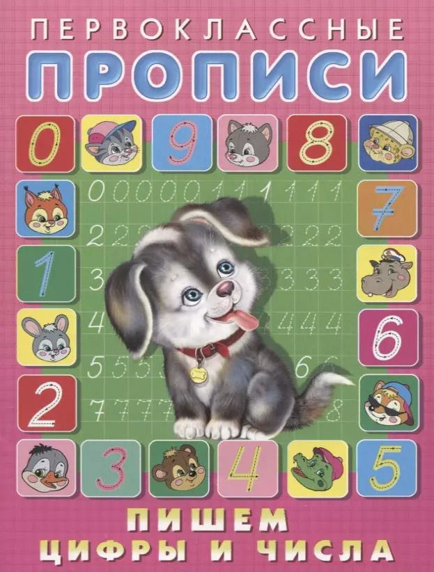 Обложка книги "Пишем цифры и числа"