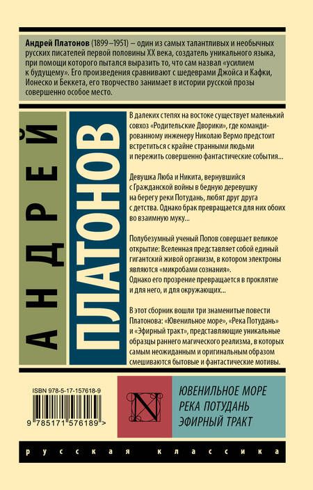 Фотография книги "Платонов: Ювенильное море. Река Потудань. Эфирный тракт"