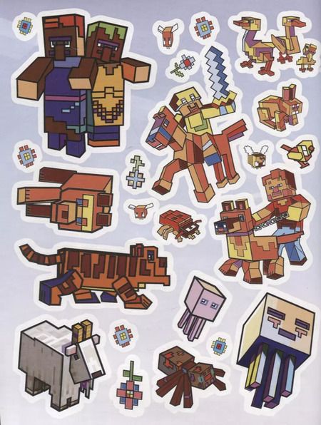 Фотография книги "Подводные приключения. Развивающая книжка с многоразовыми наклейками и постером № МНП 2210 ("В стиле Minecraft")"