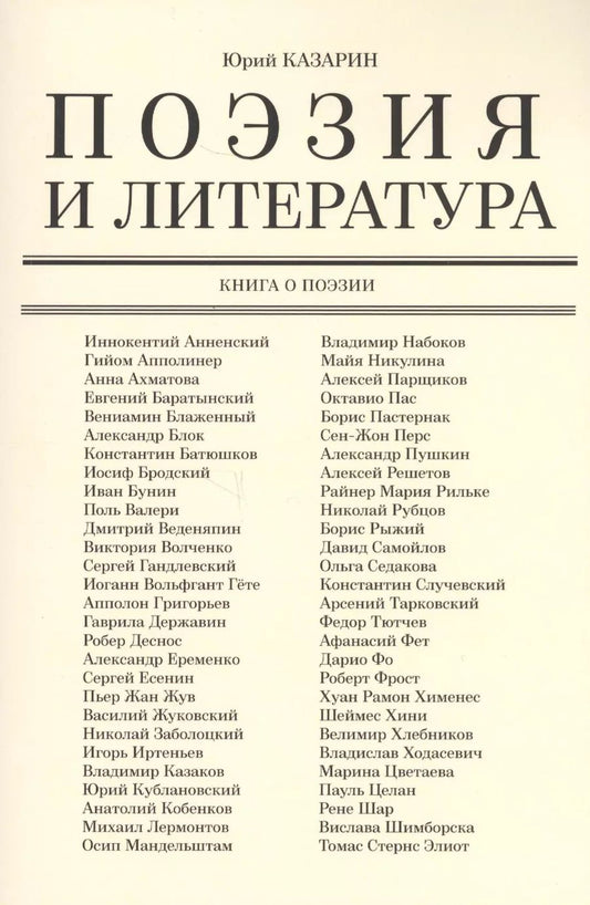 Обложка книги "Поэзия и литература. Книга о поэзии"
