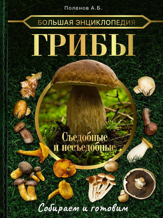 Обложка книги "Поленов: Большая энциклопедия. Грибы. Съедобные и несъедобные. Собираем и готовим"