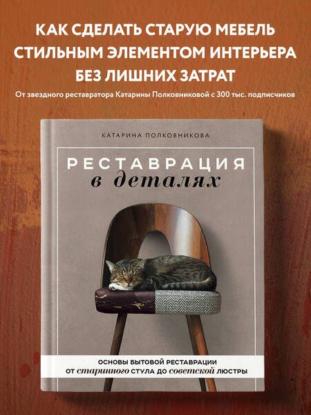 Фотография книги "Полковникова: Реставрация в деталях. Основы бытовой реставрации от старинного стула до советской люстры"