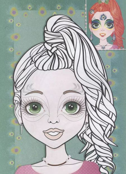 Фотография книги "Праздничный макияж. Расскраска с наклейками"