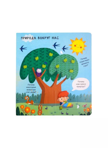 Фотография книги "Природа: Вопросы и ответы для маленьких почемучек. Более 30 окошек"
