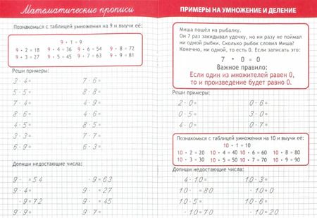 Фотография книги "Прописи. Примеры на умножение и деление"