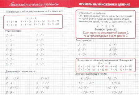 Фотография книги "Прописи. Примеры на умножение и деление"